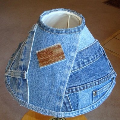 Denim lampshade