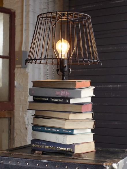 book reading lamp Grab 6-10 books that "speak" to you or a loved one, and turn them into a reading lamp!