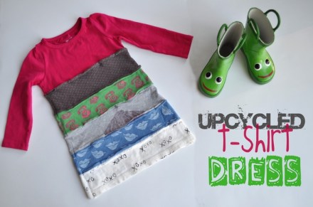 Make a upcycled t-shirt dress