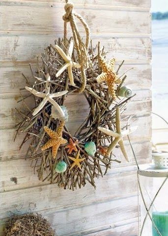 Trim a wreath with summer vacation finds for a personable decor, says HowToConsign.com